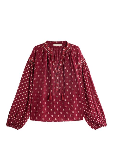 Blusa Vanessa Bruno Grazia in Misto Viscosa con Stampa Esclusiva - Blu Notte Vanessa Bruno | Bluse | 6EVA29-V09859559